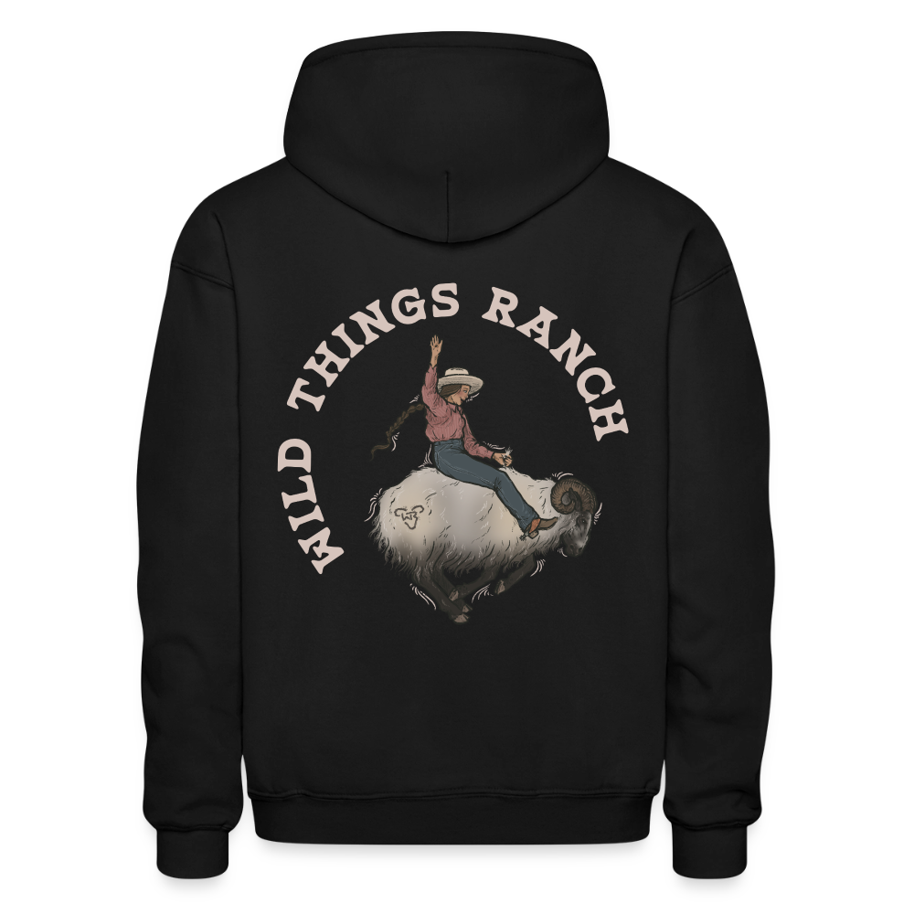 Ranch Rodeo Ram Gildan Hoodie - black