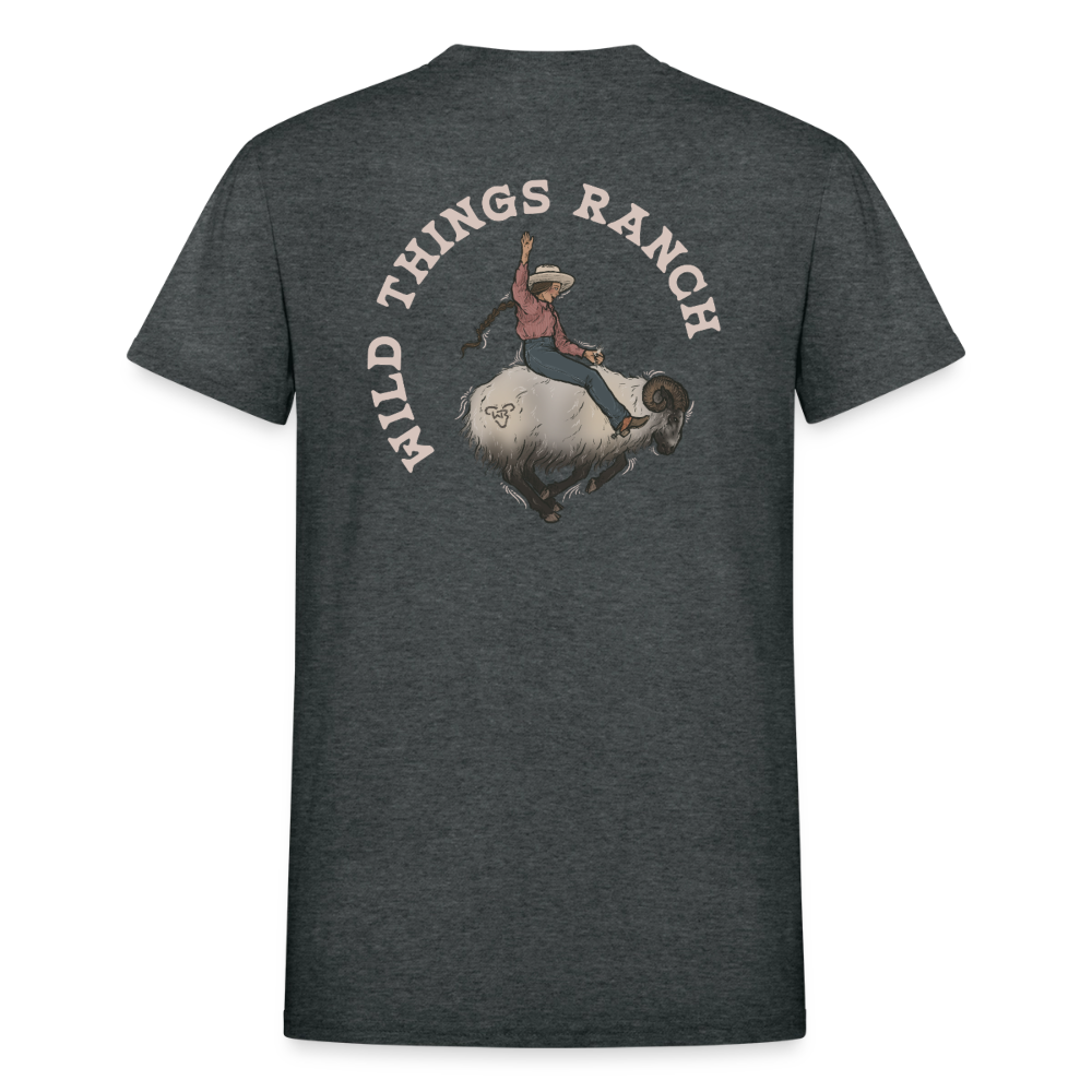Ram Rider Ranch Gildan Ultra Cotton Adult T-Shirt - deep heather