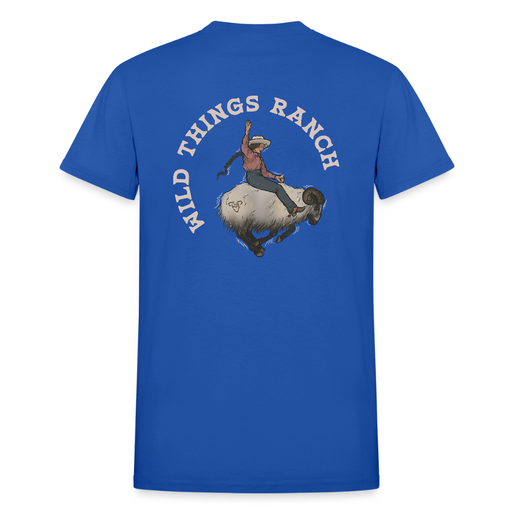 Ram Rider Ranch Gildan Ultra Cotton Adult T-Shirt - royal blue
