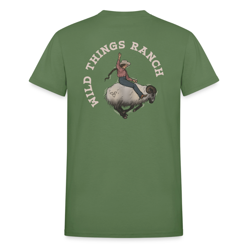 Ram Rider Ranch Gildan Ultra Cotton Adult T-Shirt - military green