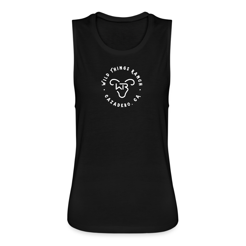 Women's Flowy Muscle Tank by Bella - black