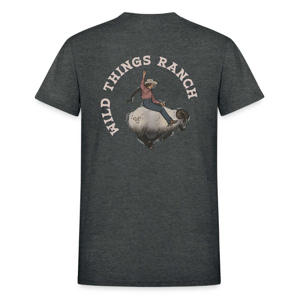 Ram Rider Ranch Gildan Ultra Cotton Adult T-Shirt - deep heather