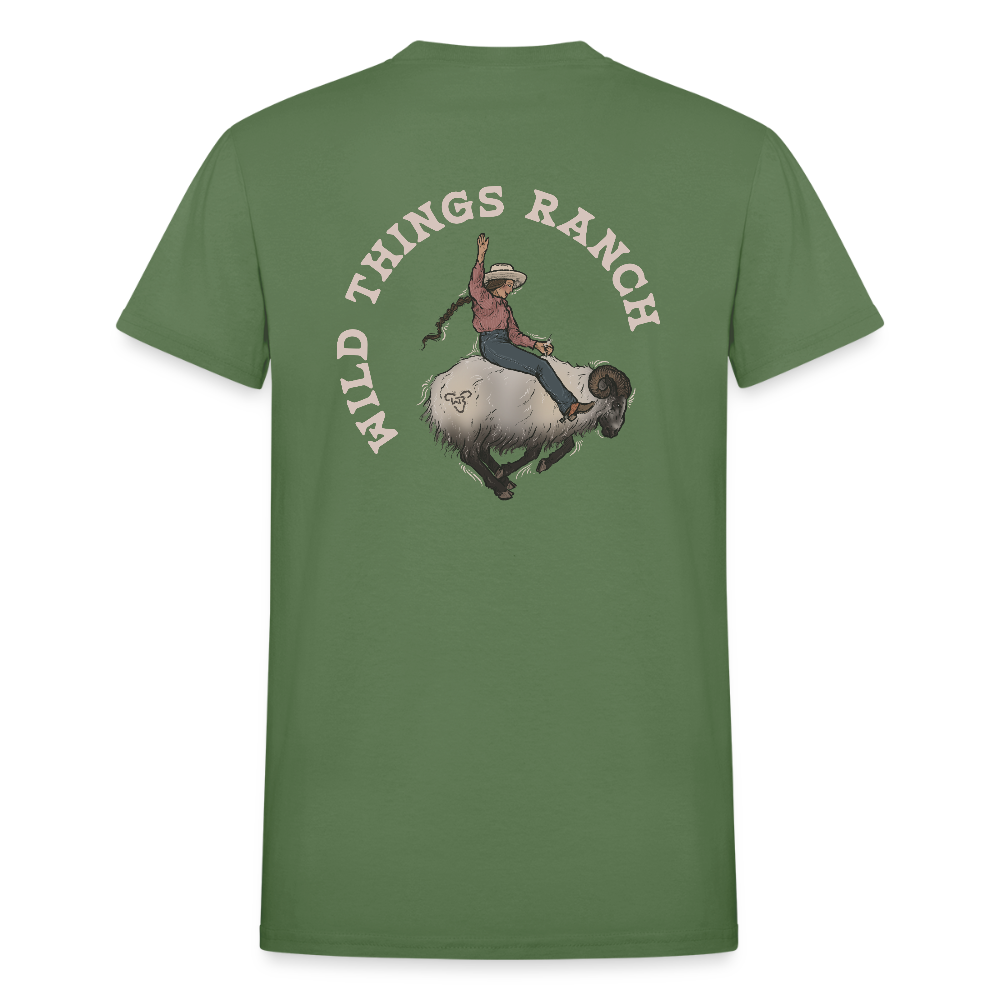 Ram Rider Ranch Gildan Ultra Cotton Adult T-Shirt - military green