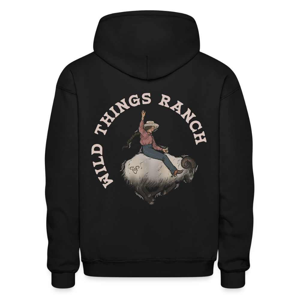 Ranch Rodeo Ram Gildan Hoodie - black
